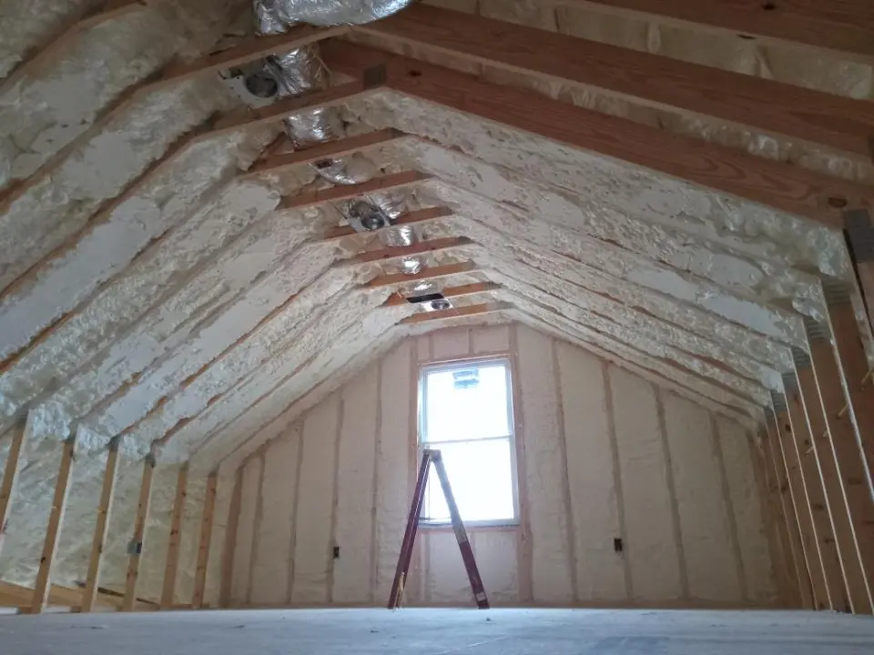 Spray foam roofing application for Crawl Space Insulation project in Grand Terrace